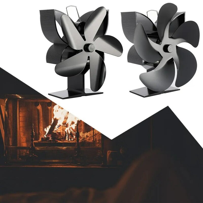 Chauffage thermique de cheminée à cinq pales SF902S, ventilateur efficace à faible bruit