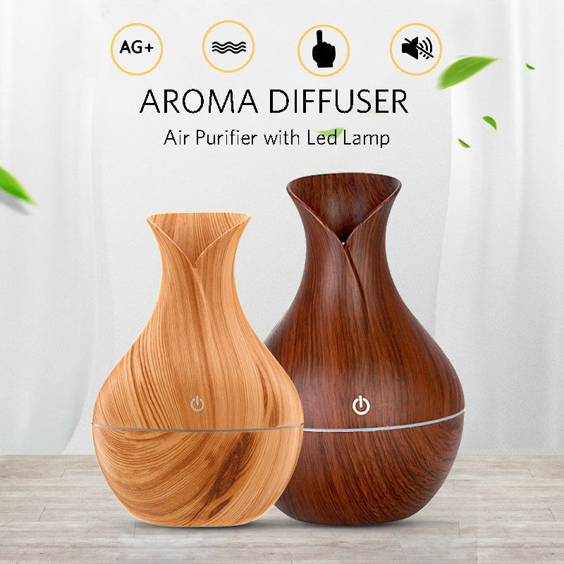 USB Aroma Essential Oil Diffuser อัลตราโซนิค Cool Mist Humidifier เครื่องฟอกอากาศ7สีเปลี่ยนไฟ LED สำหรับ Office Home