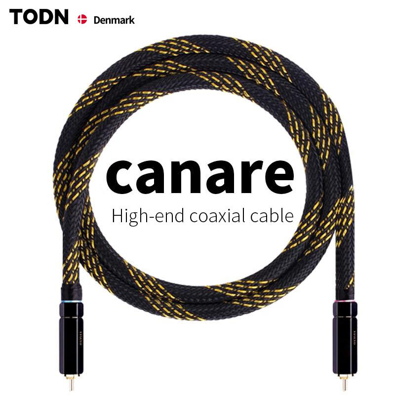 Canare-RCA 디지털 동축 오디오 케이블, 남성 스테레오 커넥터, TV DVD 앰프 Hifi 서브우퍼 토스링크