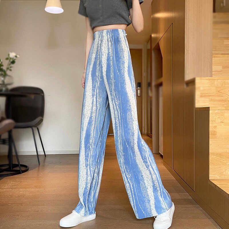 Женские брюки, повседневные, спортивные, в Корейском стиле, свободные, с широкими штанинами, летние, 2021