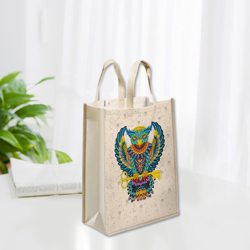 5D ręcznie malowany obrazek dużego ciężaru torba torby na zakupy wielokrotnego użytku modne sztuki torebka na zakupy L41B