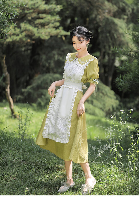 Han оригинальный дизайн детский воротник платье с принтом Универсальный декоративный нагрудник 2021 Xiaxin
