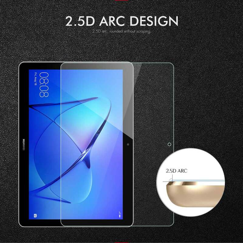 2 Buah Penutup Pelindung Layar Kaca Tempered Tablet untuk Huawei MediaPad T5 10 10.1 Inci HD Film Pelindung Cakupan Penuh