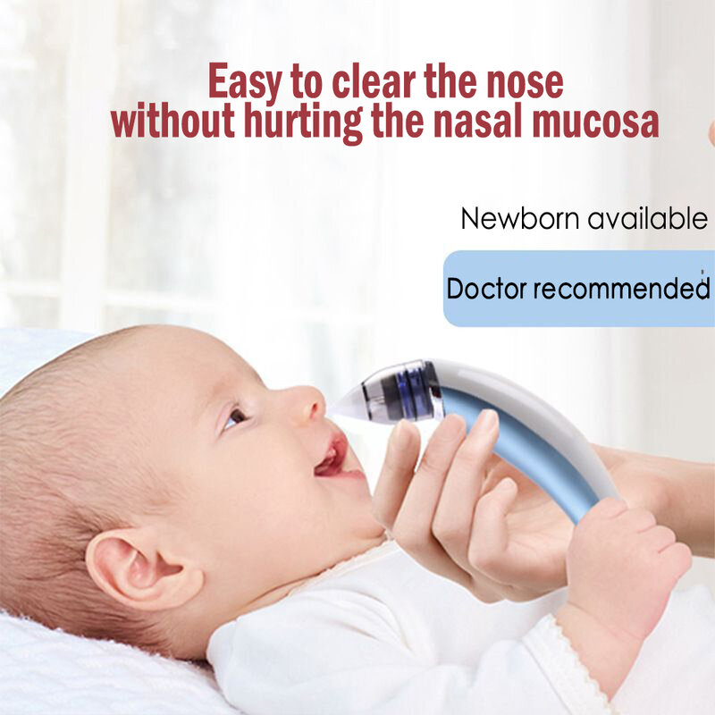 Nasal aspirador de nariz elétrico bebê recém-nascido enfermagem teta mais limpo sniffling equipamentos seguro higiênico nariz teta