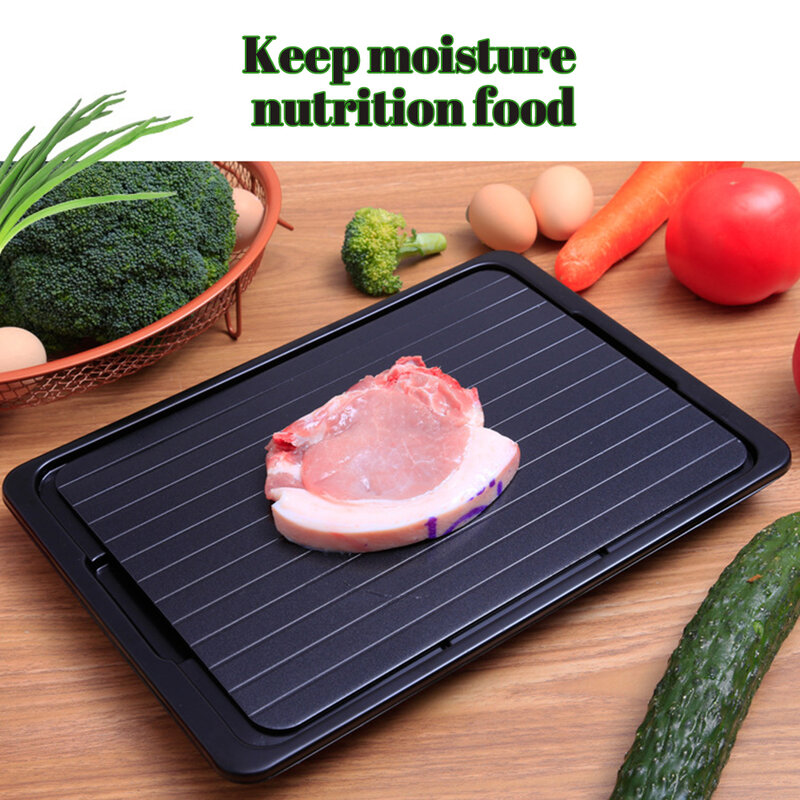 Thaw Master Fast Defrosting Tray Thaw Food Meat Fruit Quick Defrosting Plate Board Defrost Tray Kitchen Tools Food Clip Brush
