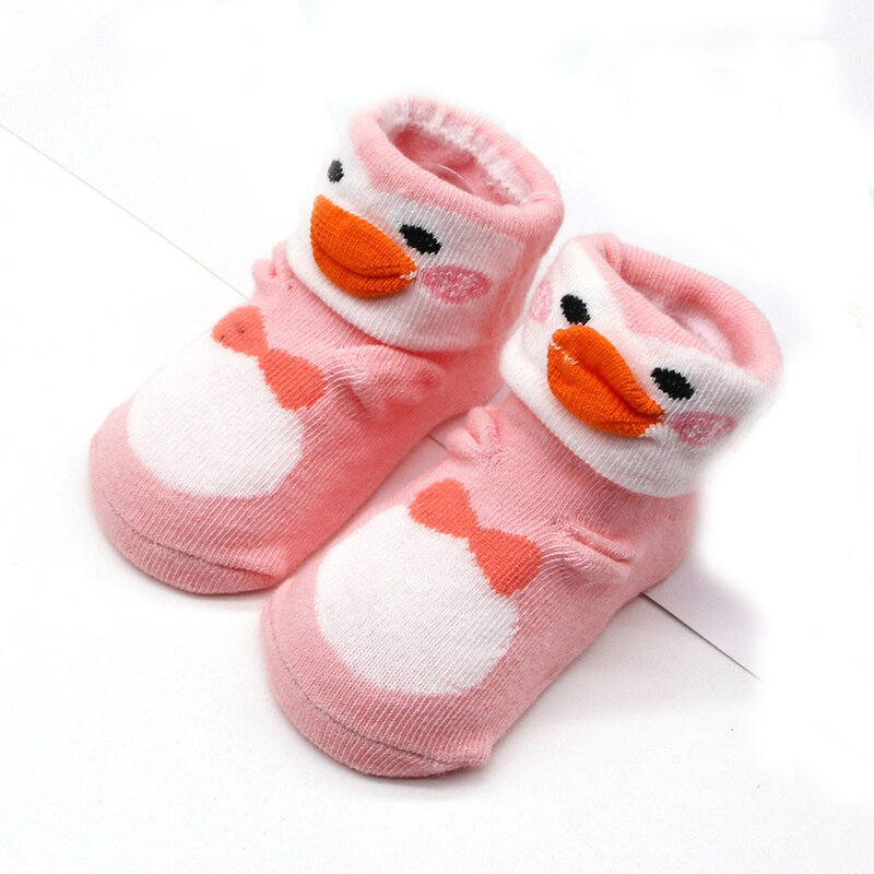 2020 Hot Sale Infant Baby Socks Toddler Girls Boy Animal Duck Printing Anti-slip Socks Baby Cotton Socks Calcetines Dibujos