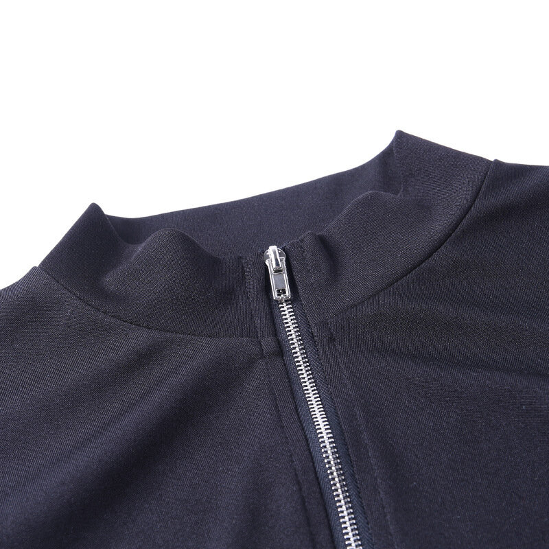 Кроп-Топ женский светоотражающий на молнии, модный пикантный пуловер с длинным рукавом, топ в полоску, весна-лето 2021
