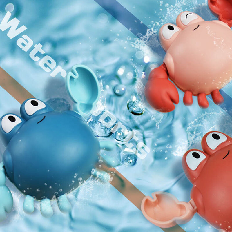 Mały wieloryb zabawki kąpielowe zabawki do kąpieli dla niemowląt zwierząt kreskówka żółw krab klasyczne dziecko wodne zabawki niemowlę pływać łańcuch nakręcana zabawka