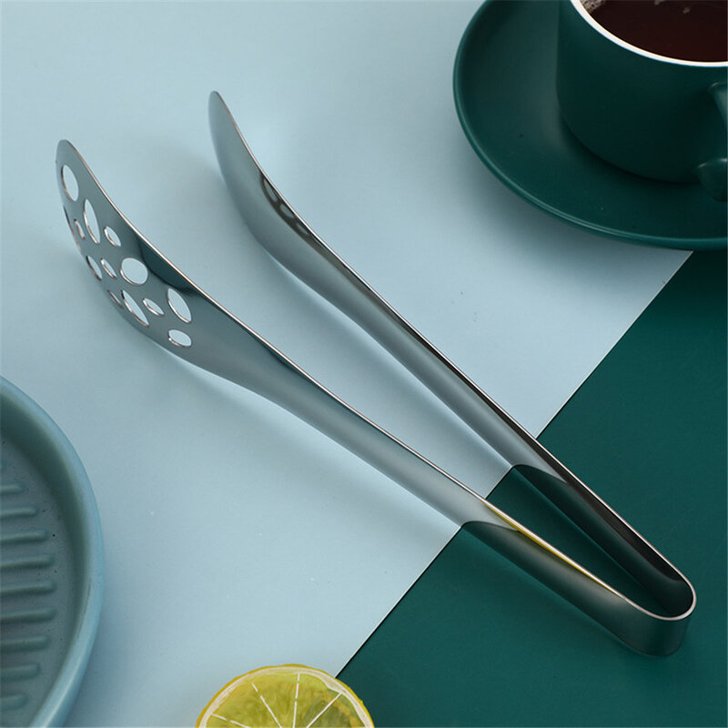 Metal Tongs for Cooking Multi-Purpose with Mesh Hole Clamp Cooking Heat Tongs Professional BBQ Salad  Food Serving Tongs