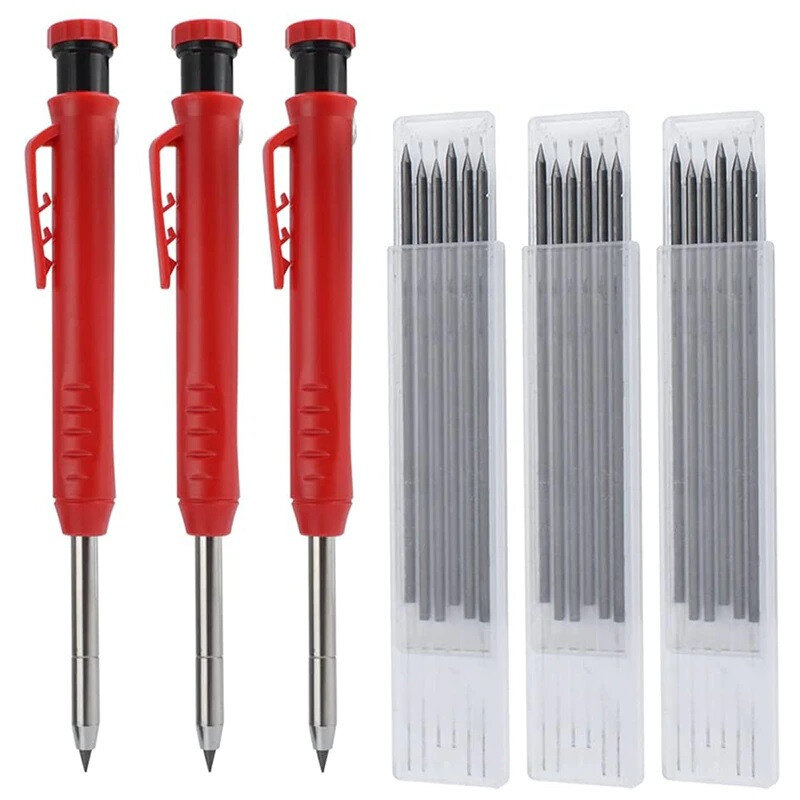 Carpenter Bleistifte Mit Schwarz Refill Gebaut-In Bleistift Spitzer Mechanische Zeichnung Bleistifte Für Holzbearbeitung Werkzeuge