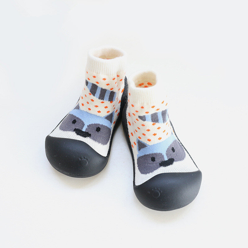 Attipas-zapatos para bebé, niño y niña recién nacido, calcetines de suelo de dibujos animados para bebé, calcetines para primeros pasos