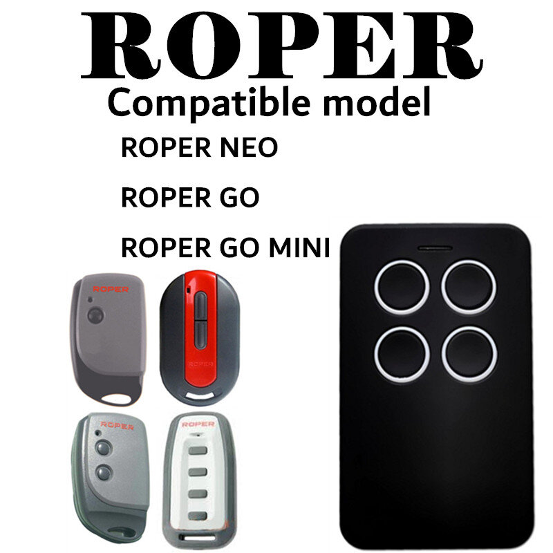 Roper neo controle remoto compatível cópia roper portão porta da garagem 433mhz 868mhz controle remoto