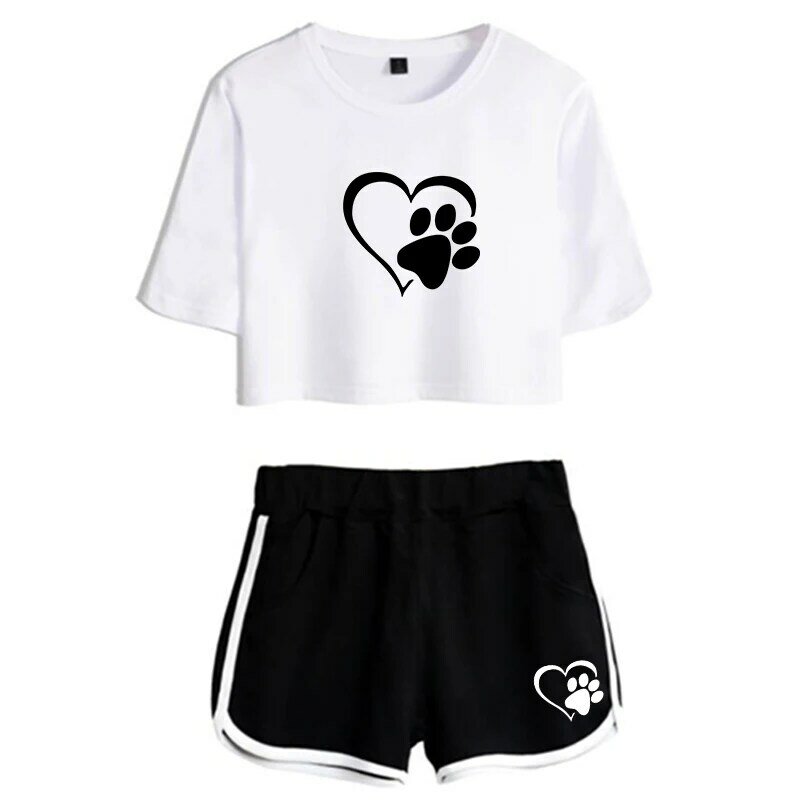 2021 Summer Tracksuit Women 2 Piece Set Casual Print t Shirts and Shorts Pants Jogging Sports Women Suit Female Clothes