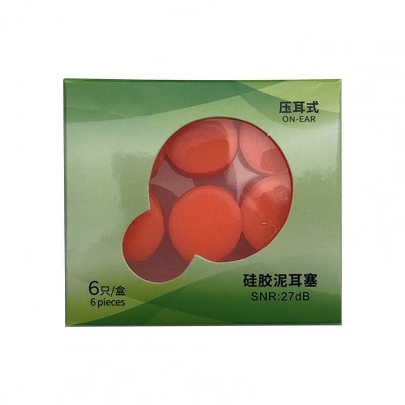 1 box of soundproof silicone mud earplugs soft and comfortable sleep learning noise reduction swimming bathing and water entry