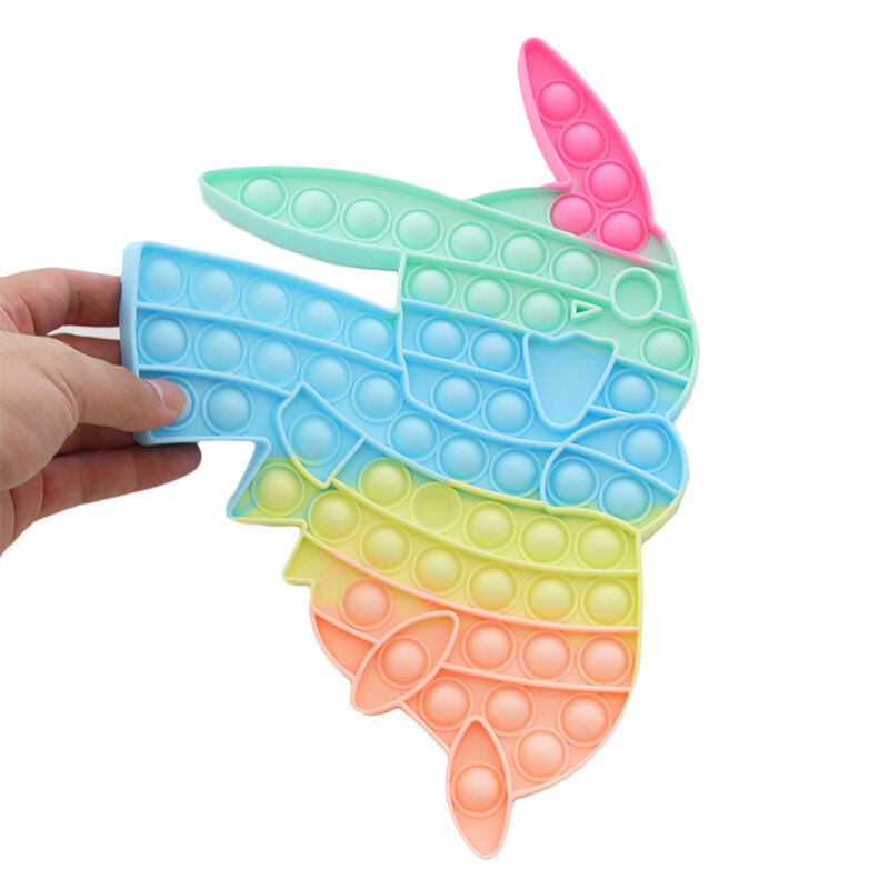 Fidget Reliever ความเครียดของเล่น Rainbow Push It Bubble ของเล่นง่าย Dimple Sensory ของเล่นบรรเทาออทิสติกจัดส่งฟรี