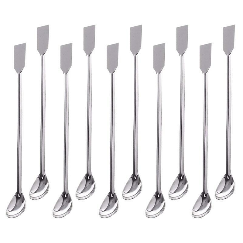 Cucchiai di campionamento in acciaio inossidabile da 10 pezzi cucchiai di misurazione di campionamento cucchiai di medicina