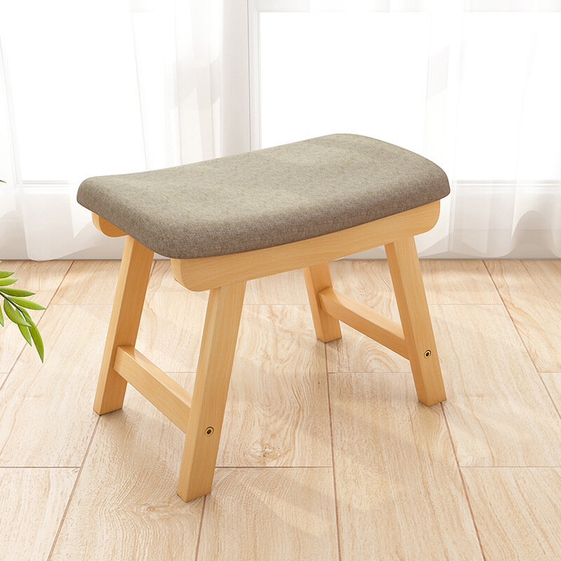 Małe drewno jadalnia domu stołek taboret niski moda kreatywny sofa stołek małe krzesło salon ławka ekonomiczną tkaniny stołek do makijażu