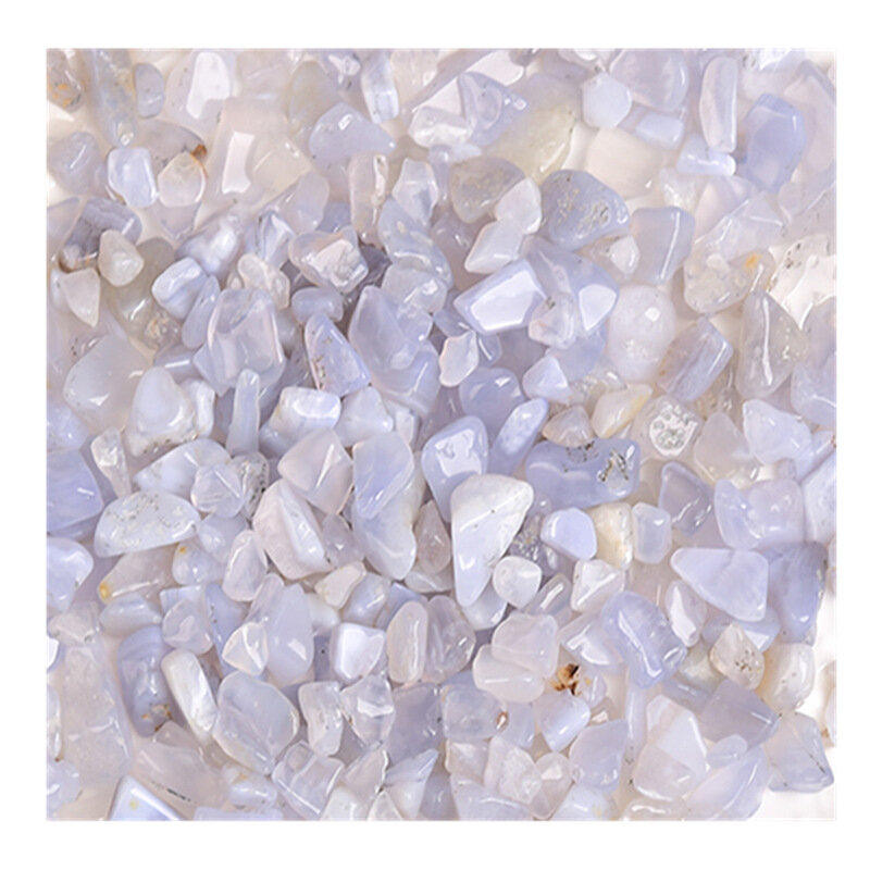 Natural Blue Chalcedony Gravel BluePatternAgateBare Stone Large Particles Light Blue Gem Energy Enhancement Healing Crystal