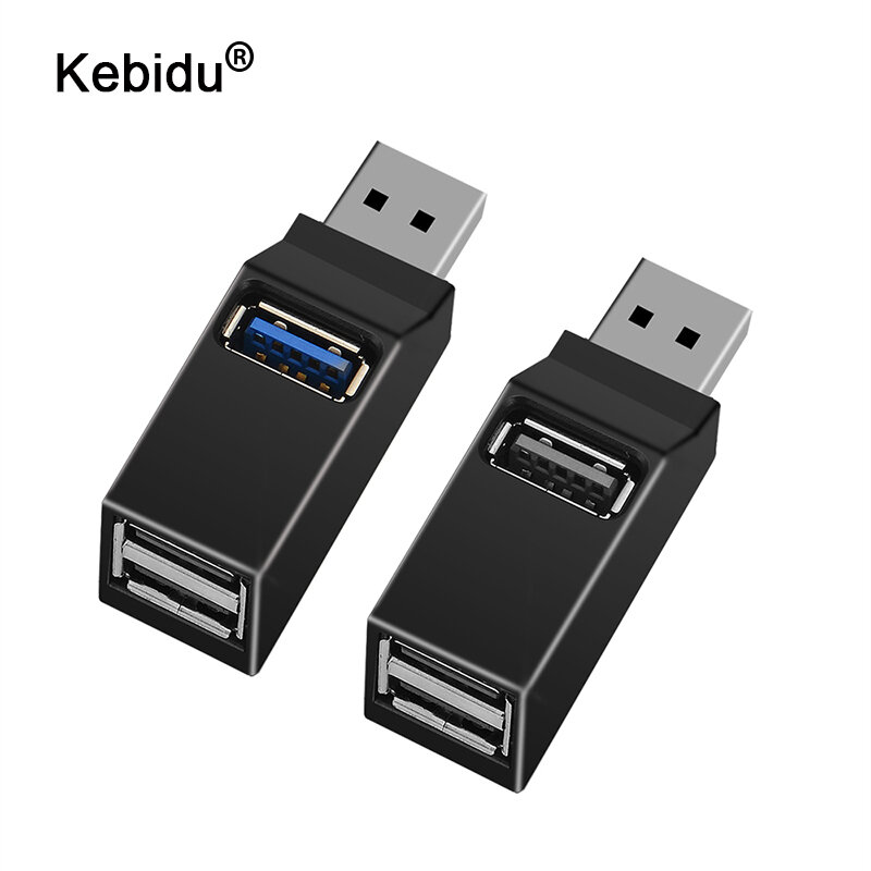 Universal Mini 3 Port USB 3.0 Hub Kecepatan Tinggi Transfer Data Splitter Box Adapter untuk MacBook Pro PC Laptop Multi-port USB Hub