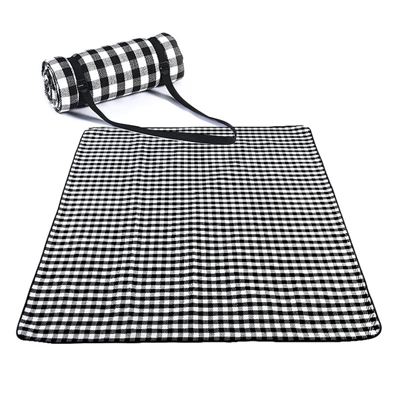 2021 dobra almofada cobertor macio ao ar livre dobrável cobertor à prova dwaterproof água acampamento praia xadrez piquenique esteira cobertor