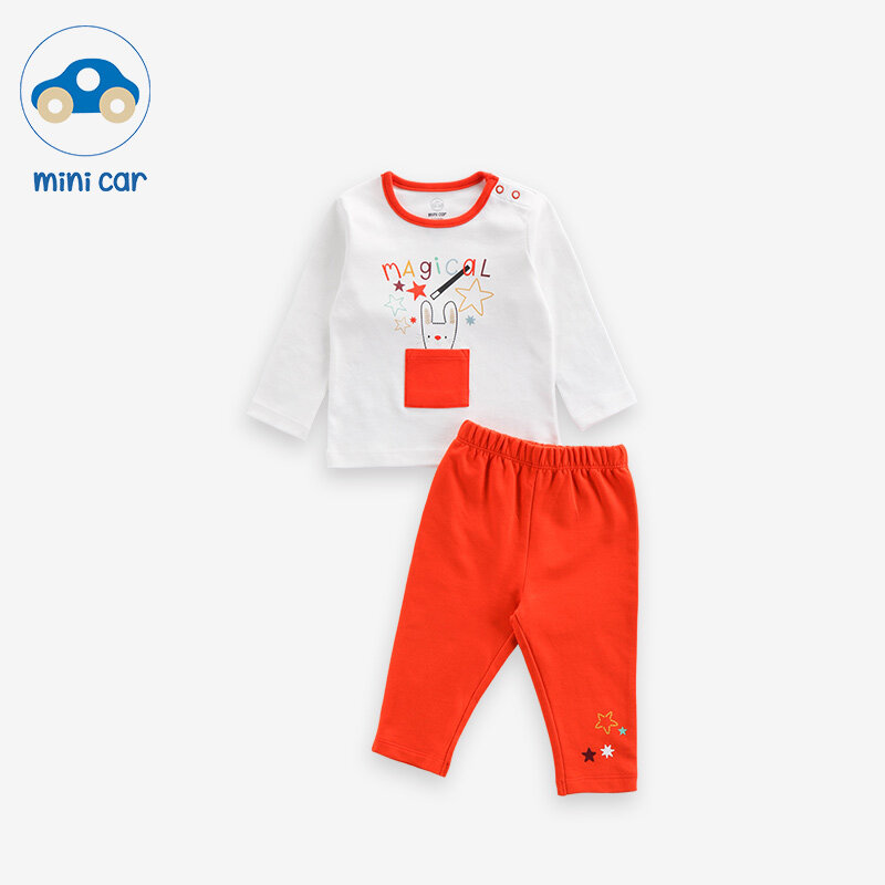 Minicar-ropa informal para bebé, conjunto de dos piezas para niño de 1 a 3 años, prendas de vestir para primavera