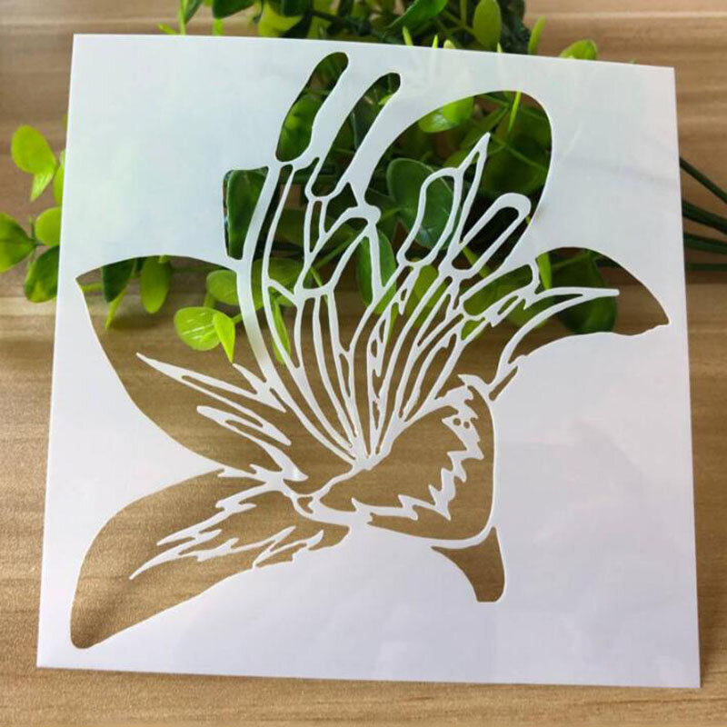4 Pc/set Template Lukisan Stensil DIY Dekorasi Bunga Burung Buku Tempel Album Mewarnai Sulam Timbul Perlengkapan Kantor Sekolah Dapat Digunakan Kembali