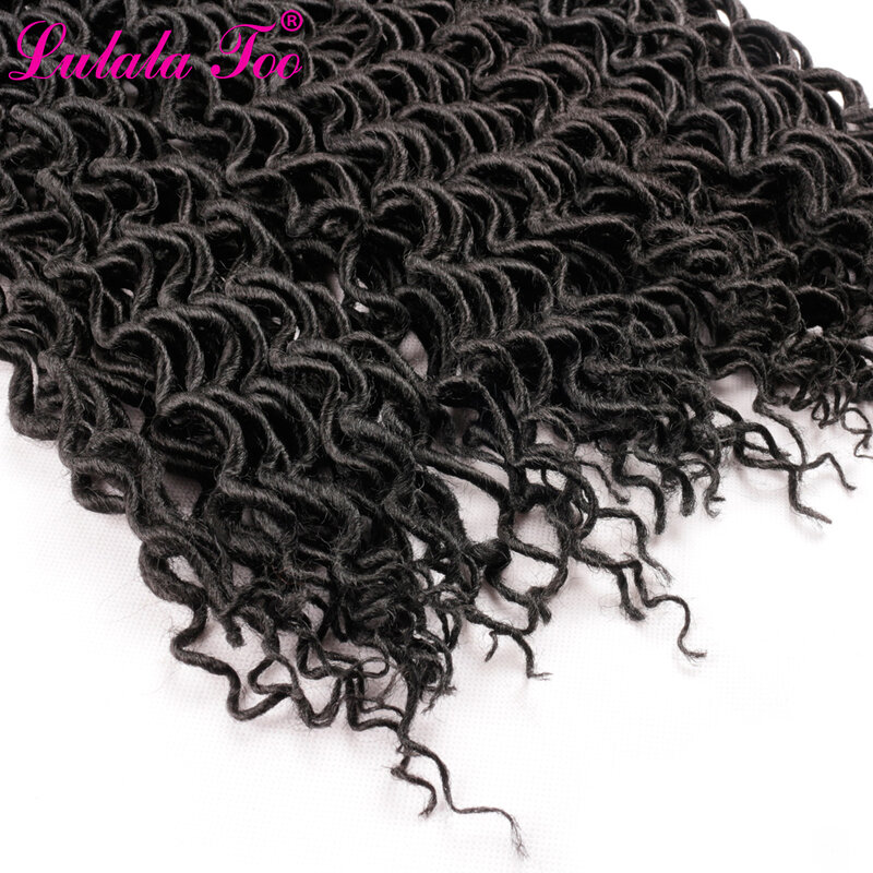 18inch Curly Faux Locs Crochet Hair Synthetic Ombre Braiding Hair Extensions For Women Crochet Braids 24 Roots