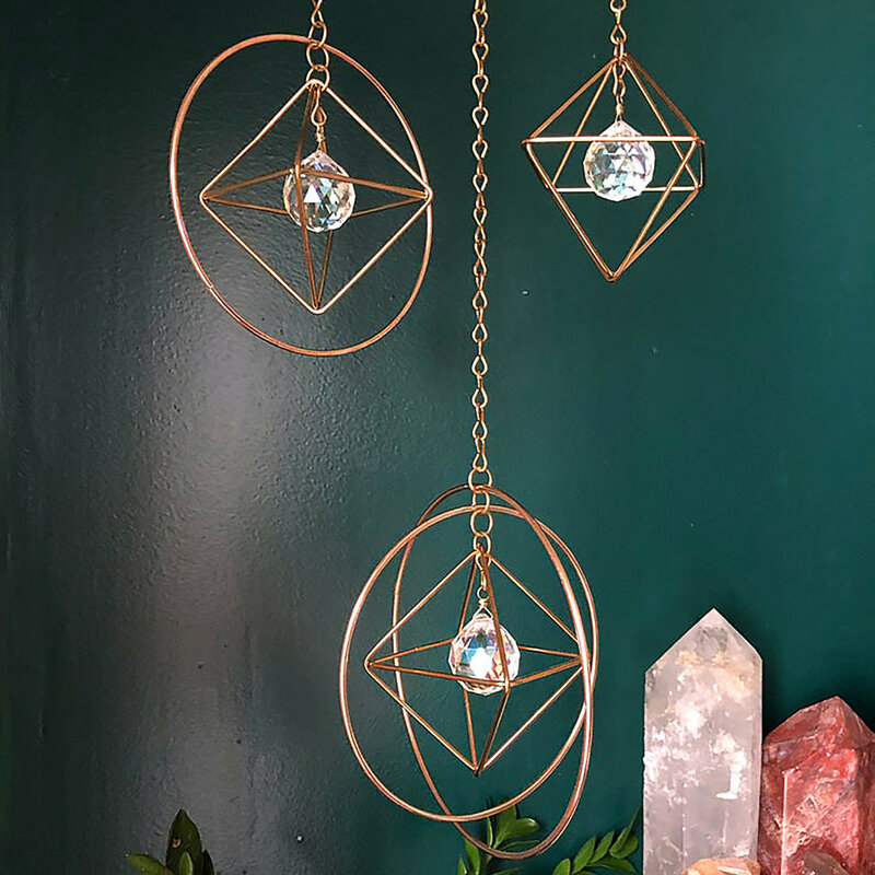 New Wind Chimes Decoration Boho Crystal Dreams Catcher Colorful Glass Jewelry Home Decoration Wall Decor Decoration Sun Catchers