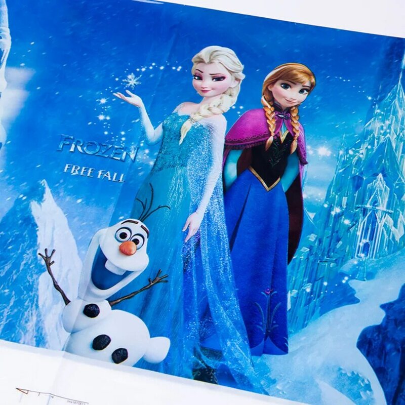 Frozen Party Blue Cartoon temi set di posate usa e getta tovaglioli piatti di carta per bambini forniture di compleanno decorazioni per feste