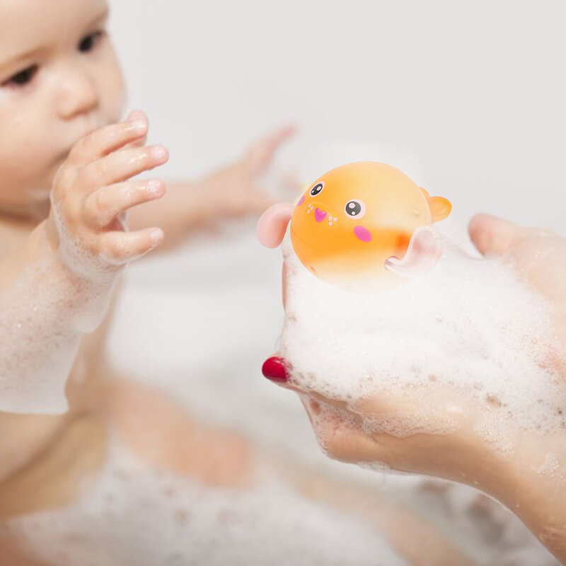 Juguete de baño de verano para bebé, pato pequeño, pingüino de dibujos animados, bañera pequeña, juguetes de juego de agua para niños