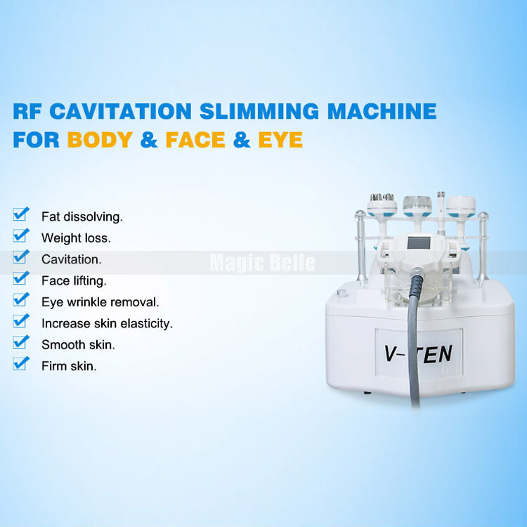 Fat Dissolving Vacuum Roller Cavitation Rf Machine Skin Lifting Anti Wrinkles with 5 Heads