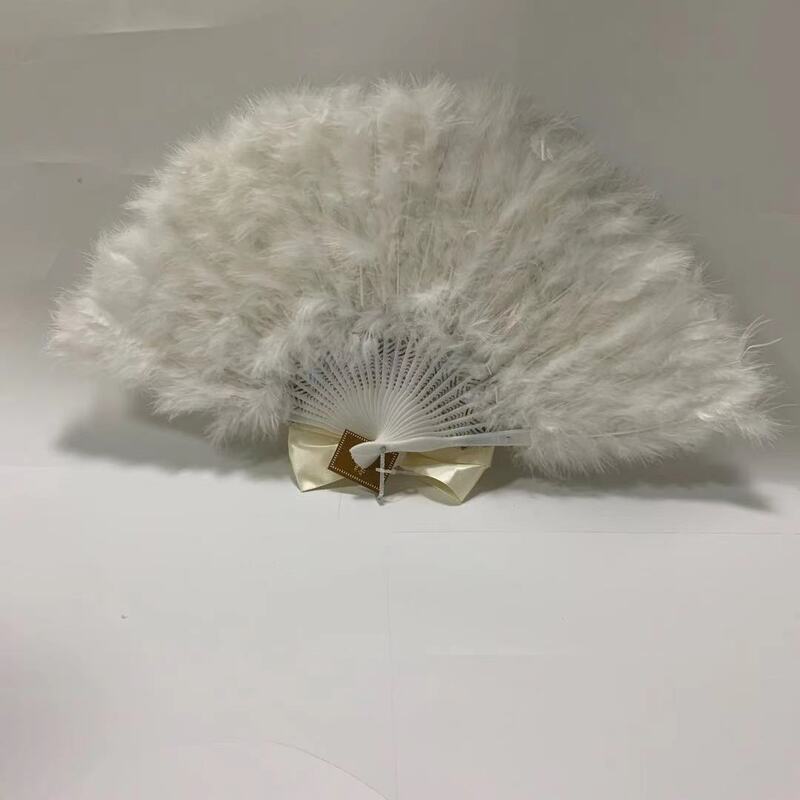 Abanico de plumas de boda, accesorio de mano de Color blanco personalizado, hecho a mano, accesorios de fotografía para fiesta de boda, favores, abanico de plumas de boda