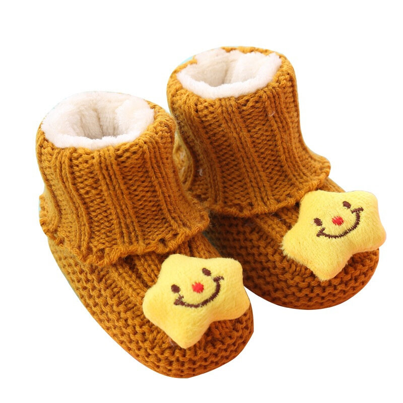 Neue Wolle Baby Schuhe Frühjahr und Herbst Einzelnen Schuhe Neugeborenen Baby Schuhe Männer und Frauen Gestrickte 0-6 Monate kleinkind Schuhe Bequem
