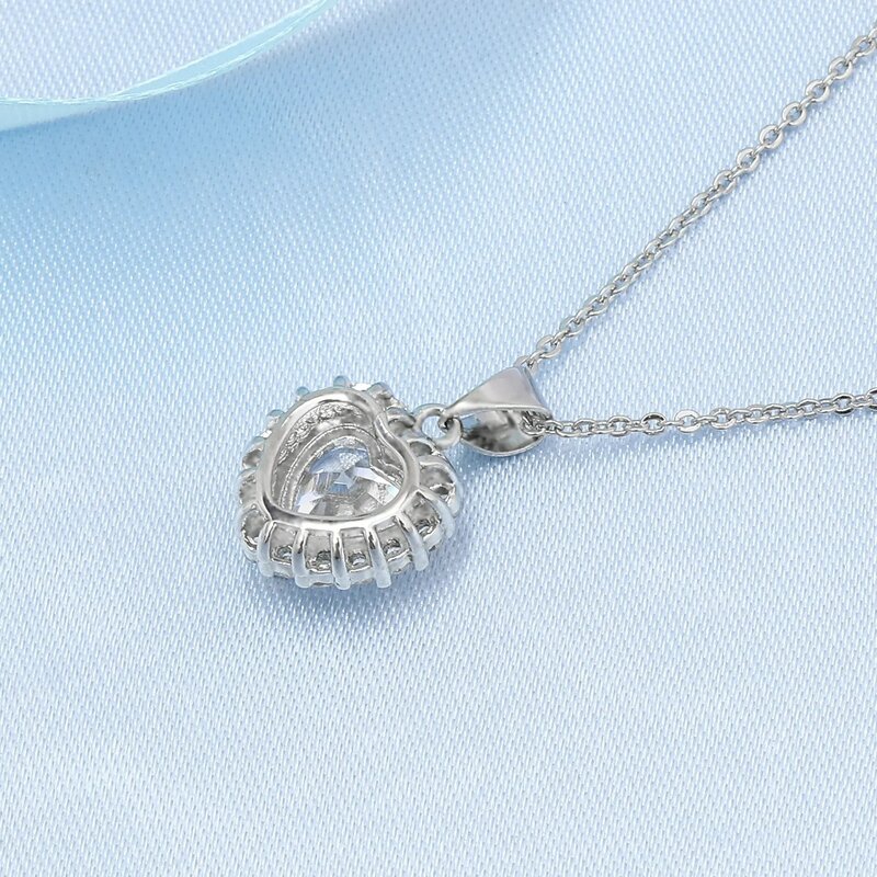 SODROV مجوهرات على شكل قلب عُقد على شكل قلب قلادة قلادة فضية الاسترليني للنساء