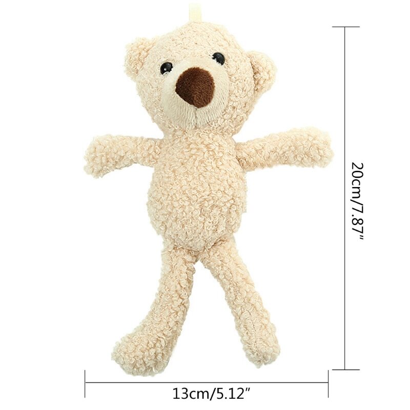 HUYU 20cm/8in Plush Doll Stuffed Animal Bear Toy Soft Comfortable Teddys Doll Early Education Toy Home Decoration Baby Gift