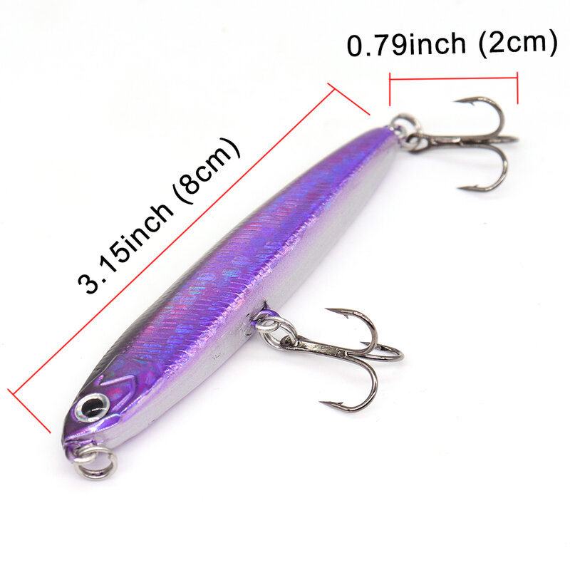 3.15inch 10g Sinking Wobblers Fishing Lures Jointed Crankbait Swimbait Hard bait Crankbait Minnow Lure for pike Fishing tackle