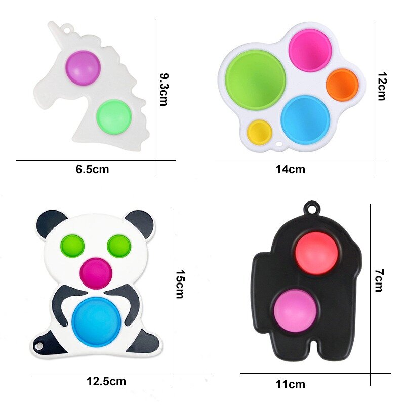Criativo simples dimple fidget brinquedo empurrar bolha sensorial alívio do estresse brinquedo engraçado anti-stress brinquedos de mão para adultos crianças presente