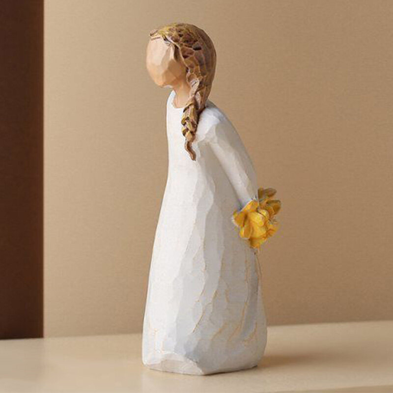 Nuovo san valentino imitazione scultura in legno ornamenti intimi genitore-figlio artigianato in resina decorazioni per la casa ornamenti per coppie