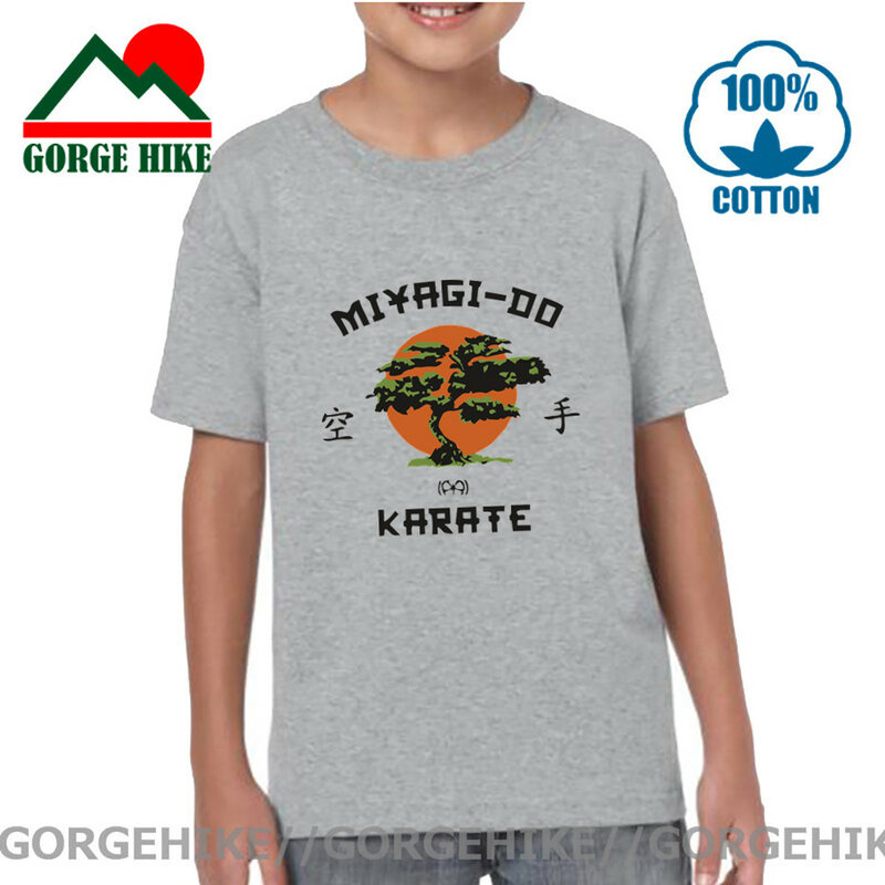 Japão kung fu estilo miyagi fazer preto tshirt crianças roupas bonsai árvore tshirts karate crianças t-shirts cobra kai camiseta