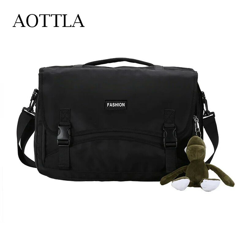 AOTTLA حقيبة كتف رجالية حقيبة كروسبودي عادية للجنسين حقائب الظهر سعة كبيرة الرجال حقيبة متعددة الوظائف المراهقين السفر Packbag