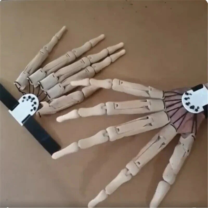 Criativo articulado dedos luvas de dedo dia das bruxas flexível conjunta festa de halloween traje adereços em estoque modelo mão para o presente
