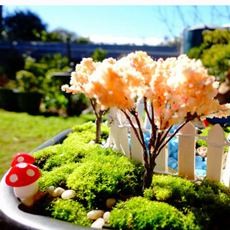 新ホット販売10個2センチメートル人工ミニキノコミニチュア妖精ガーデン苔テラリウム樹脂工芸品の装飾ステークスクラフト