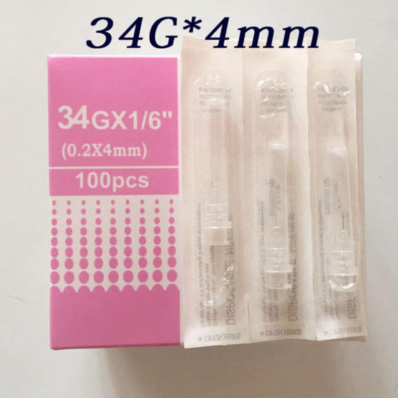 10 stücke Einweg-injektionsnadel 34G 1,5mm 2,5mm Meso Füllstoff Injektion Mesotherapie Nadel Kosmetische Sterile Nadeln