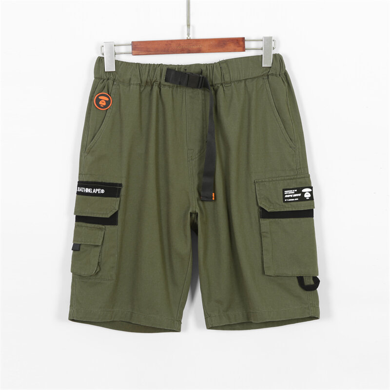 2021 affen Menschlichen Kopf männer Cargo-Shorts Alphabet Gedruckt Shorts Einfache Harajuku Casual Gürtel Workerwear shorts