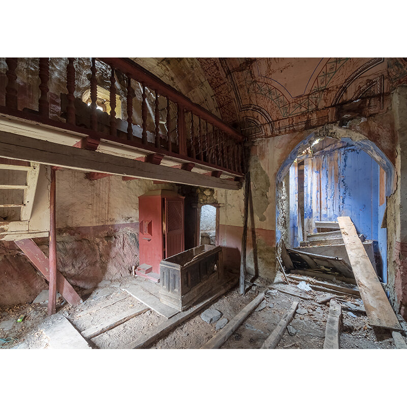 빈티지 초라한 인테리어 빌딩 벽 사진 배경 오래 된 계단 복도 할로윈 사진 스튜디오 소품 21101 ZZP-01
