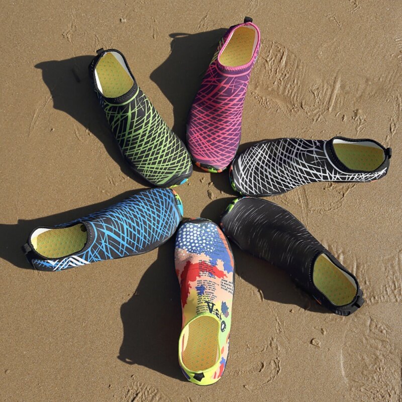 Homem de secagem rápida sapatos de água de verão mulher natação sapatos de mergulho respirável chinelos de praia tênis de fitness