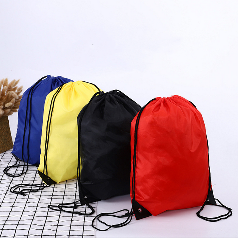 210d poliéster oxford drawstring armazenamento mochila drawstring mochila saco de natação escola pe kit esporte crianças adultos fitness