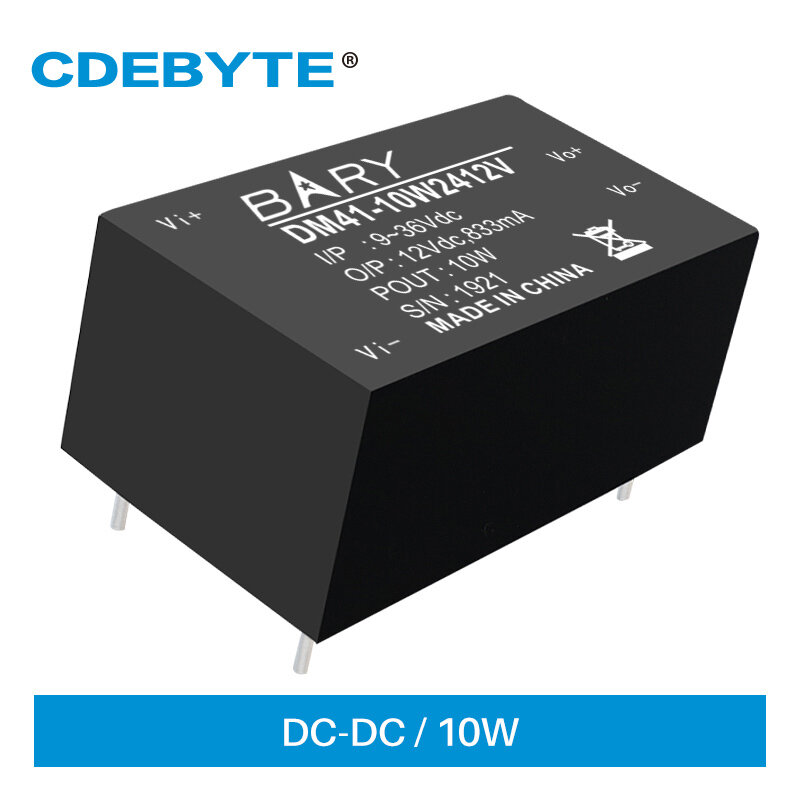 DC-DC изолированные модуль питания Buck 10 Вт 9 ~ 36V Промышленный Класс постоянного тока в переменный DC12V 833mA CDEBYTE DM41-10W2412V