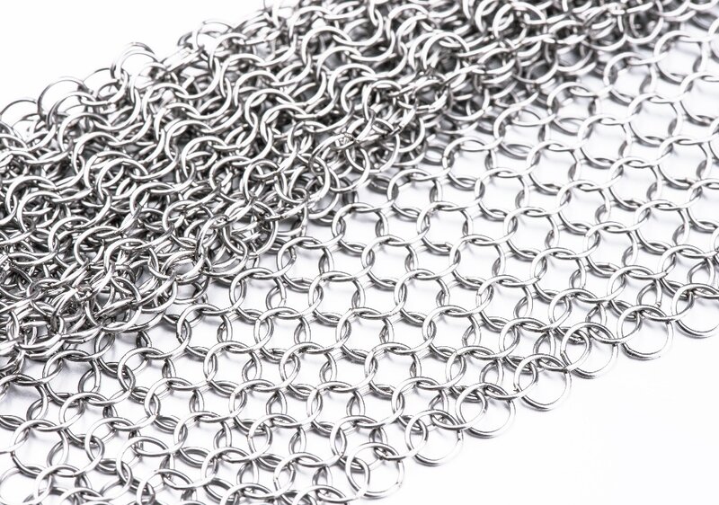 7mm chain mail stainless steel decorative mesh custom tailor metal fabic welding mesh