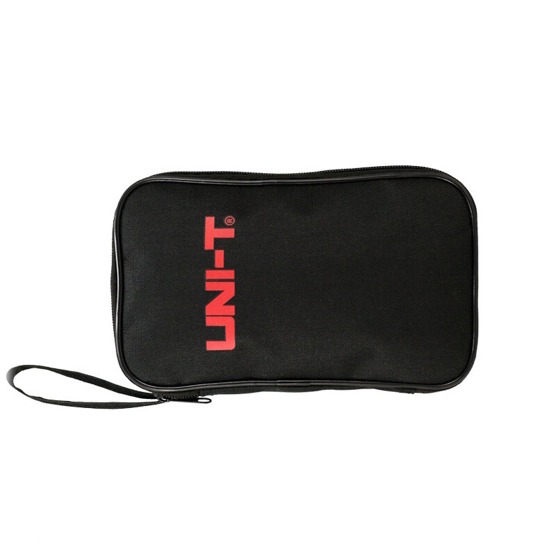 UNI-T มัลติมิเตอร์แบบดิจิตอลสีดำเก็บกันน้ำกันกระแทกกระเป๋าที่มีกระเป๋าตาข่ายสำหรับปกป้อง